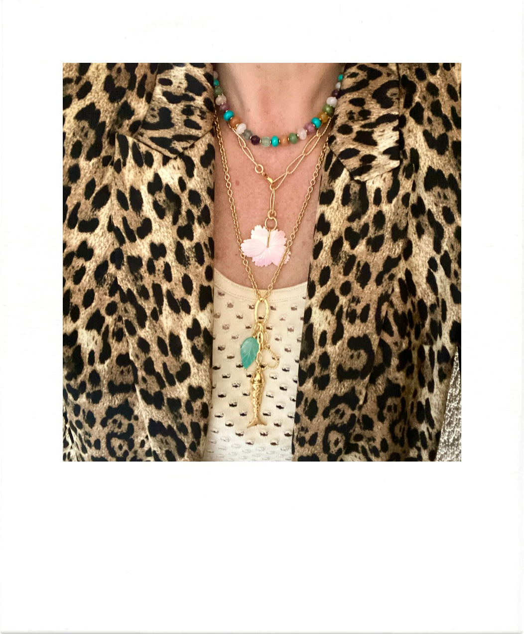 Precious stones necklace