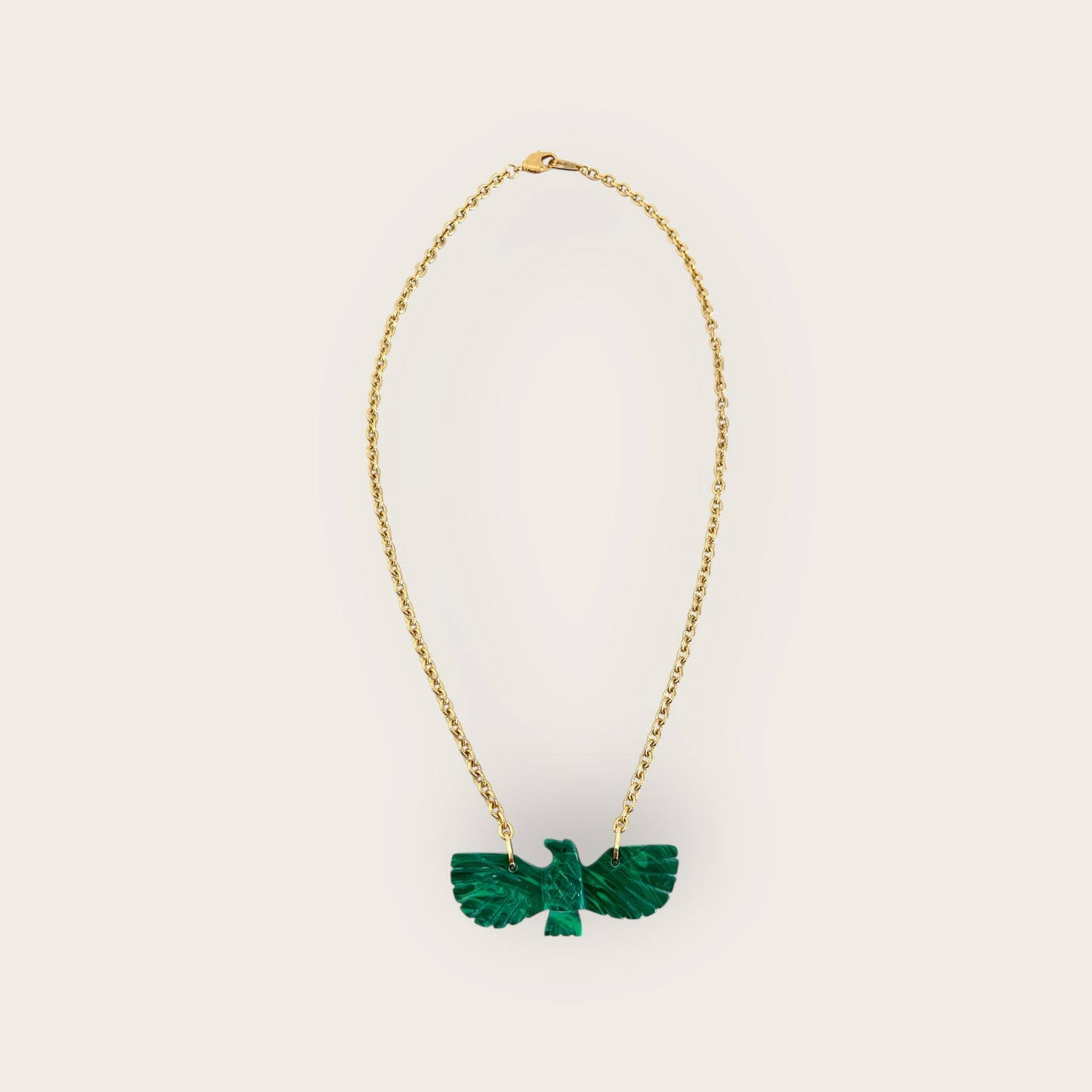 Malachite Bird necklace
