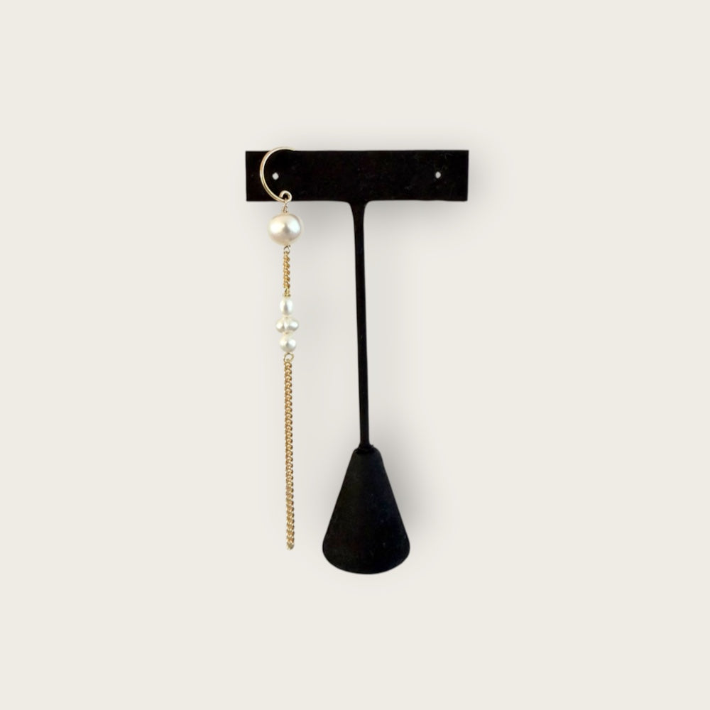 Long sexy pearl earring