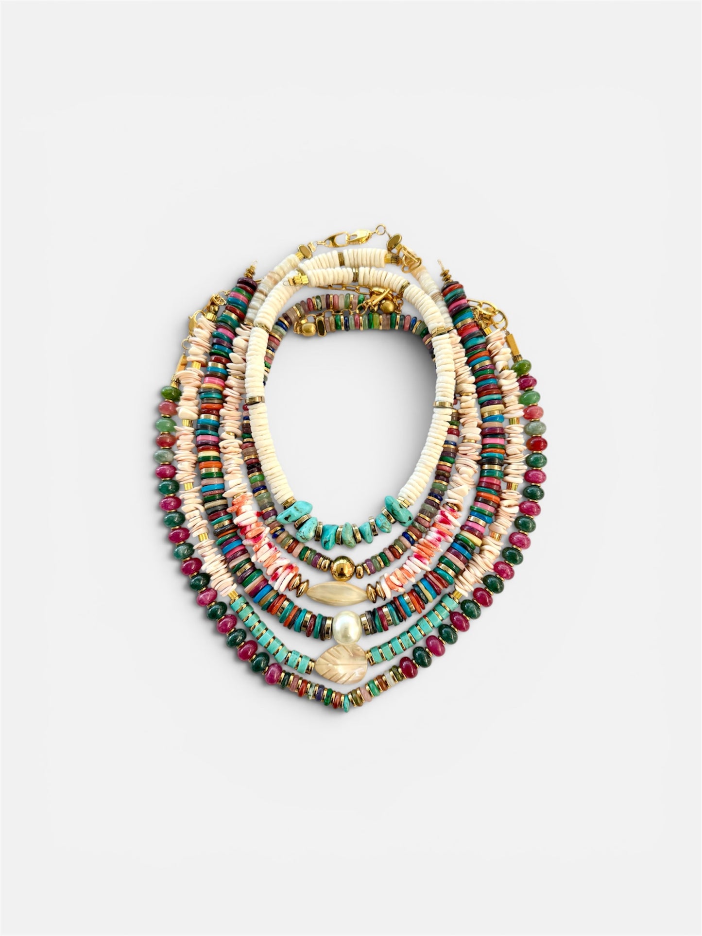 Ras du cou necklace with shell