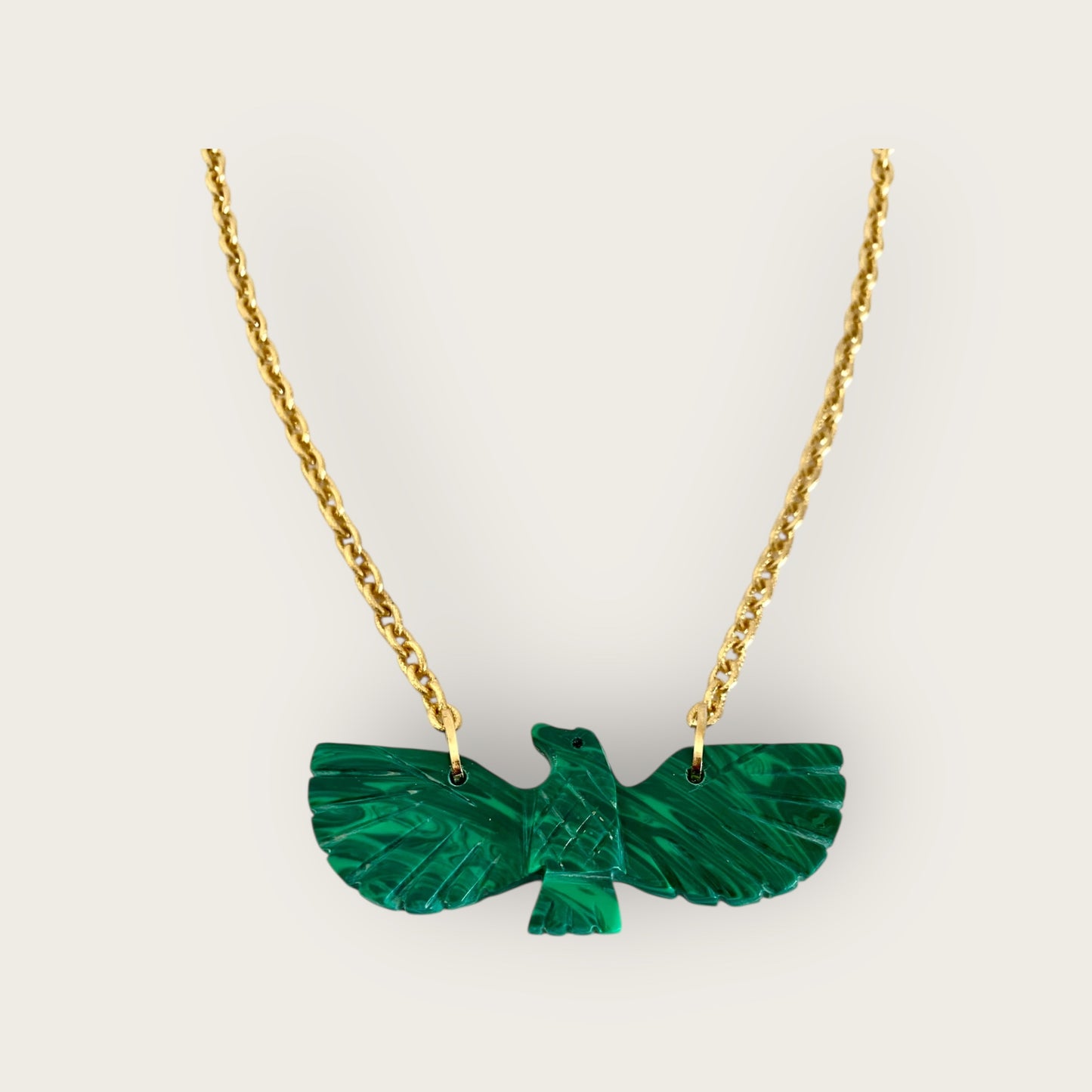Malachite Bird necklace