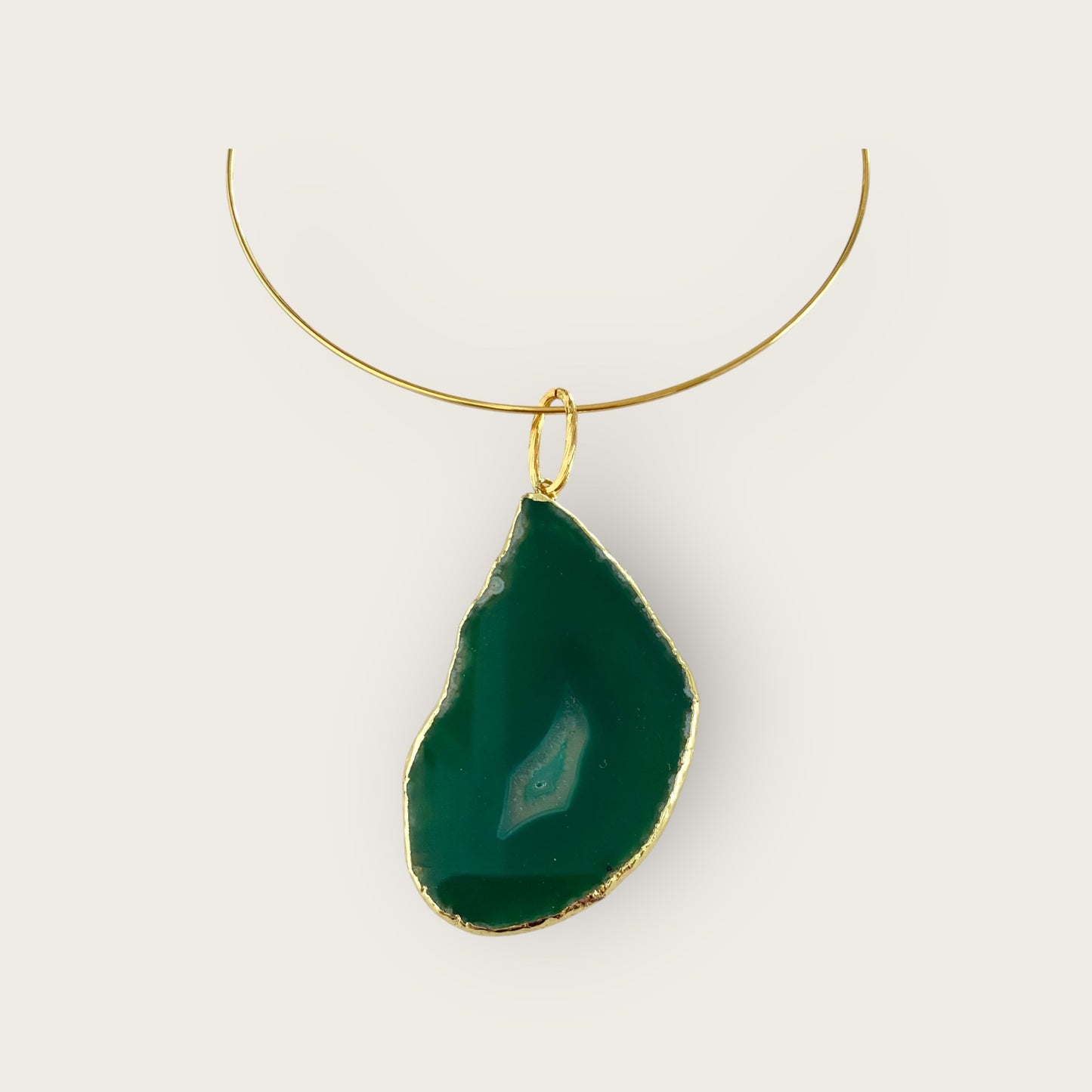 Choker with green Agate