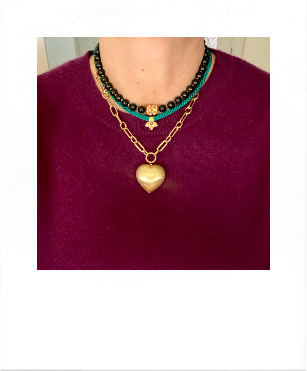 Silk braided cord with pendant