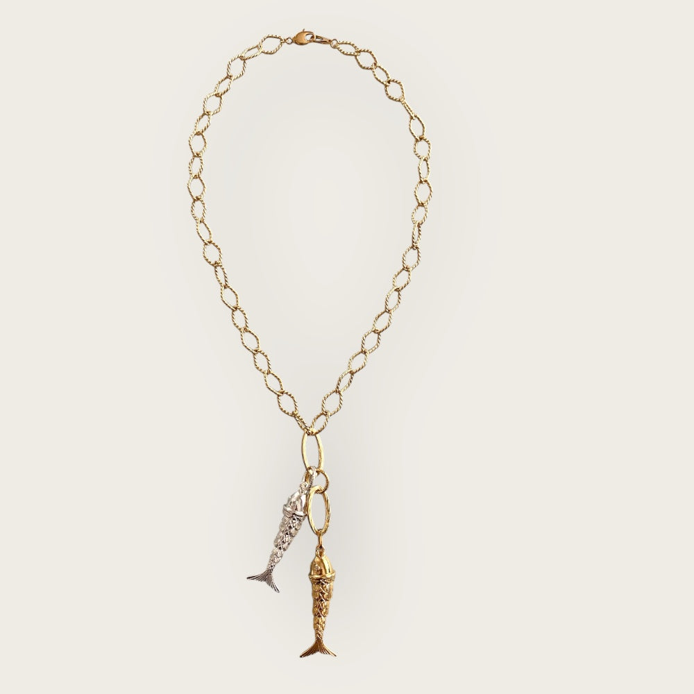 The Gold & Silver Fish necklace