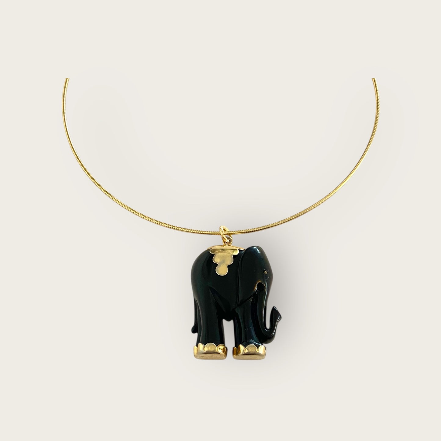 Vintage elephant on necklace