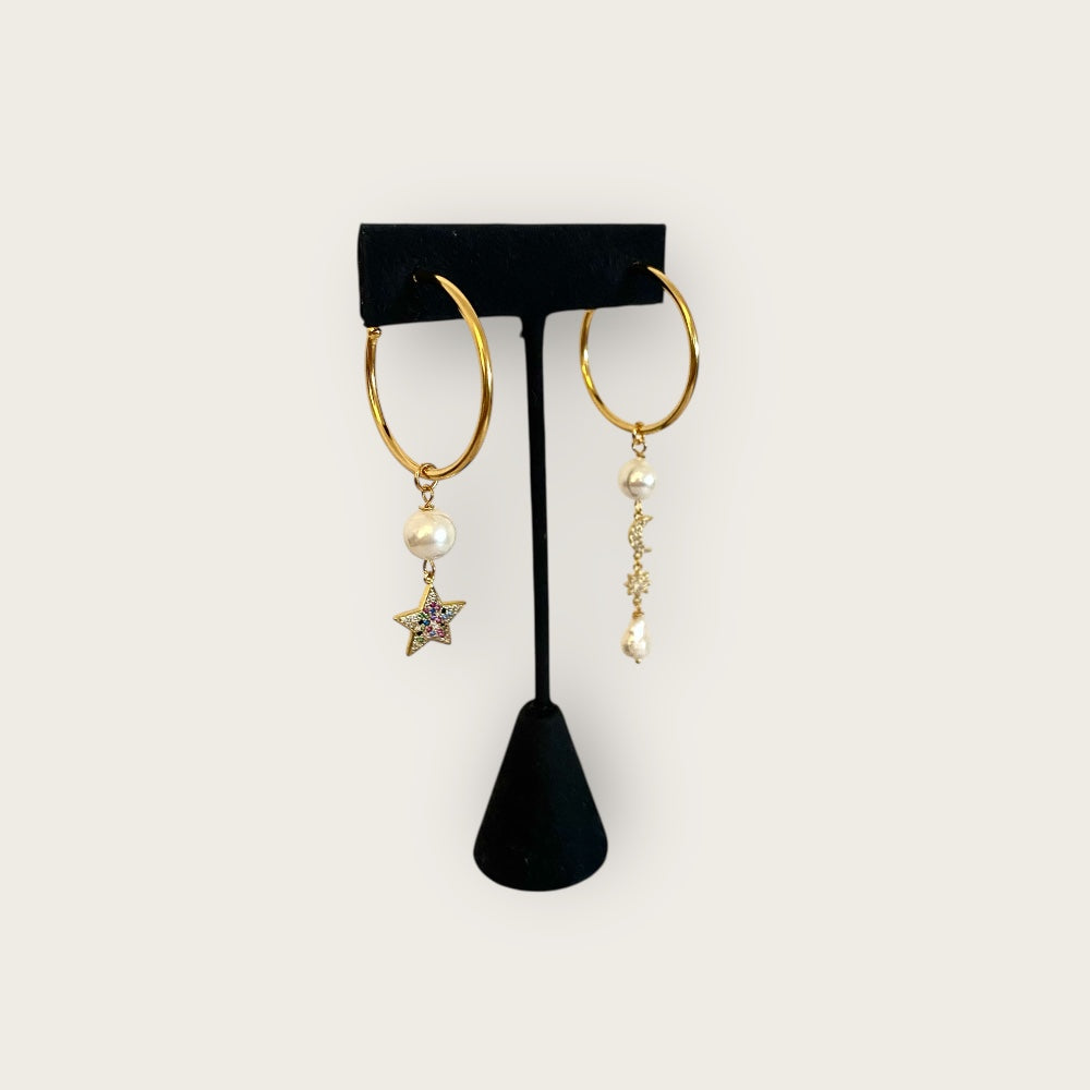 Festive hoops with zirconias