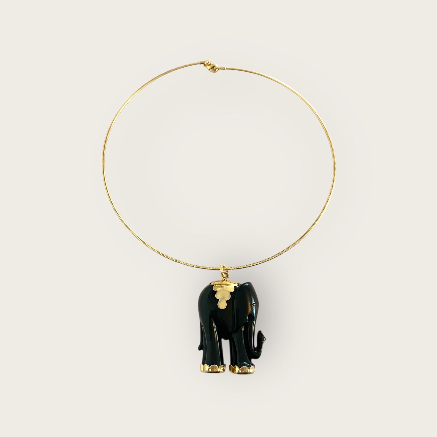Vintage elephant on necklace