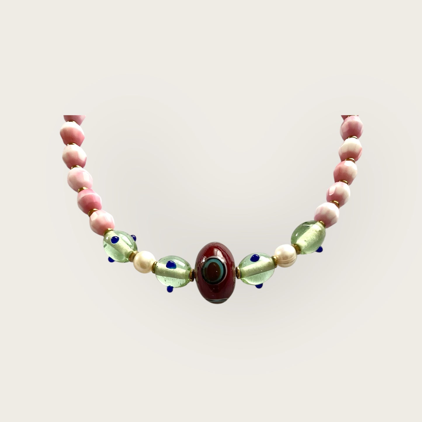 Handmade glass necklace