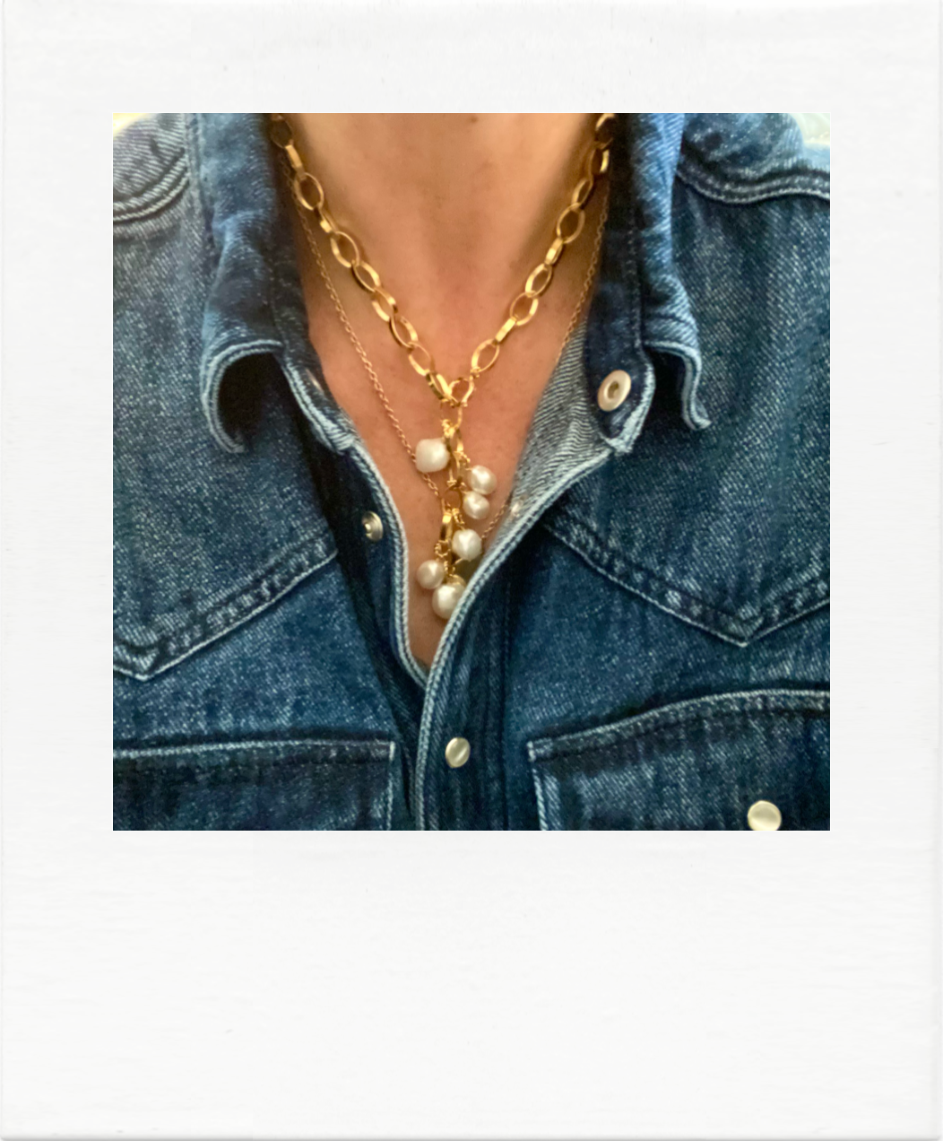 Extendable pearl necklace