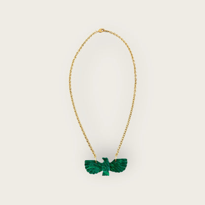 Malachite Bird necklace