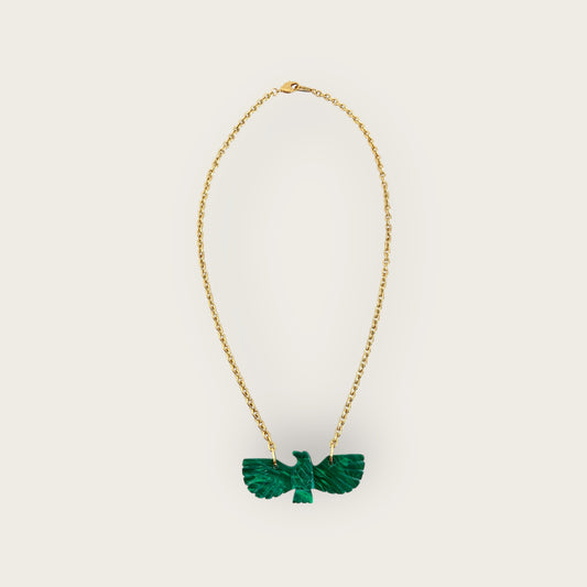 Malachite Bird necklace