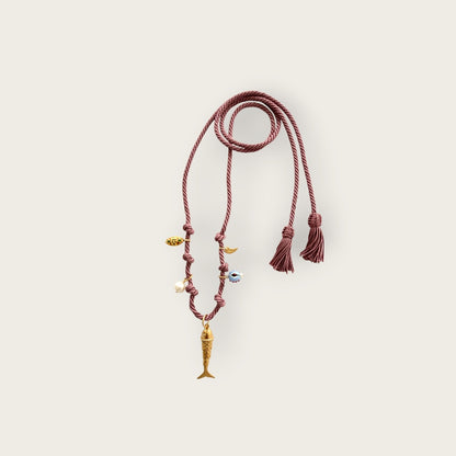 The LEA silk cord necklace