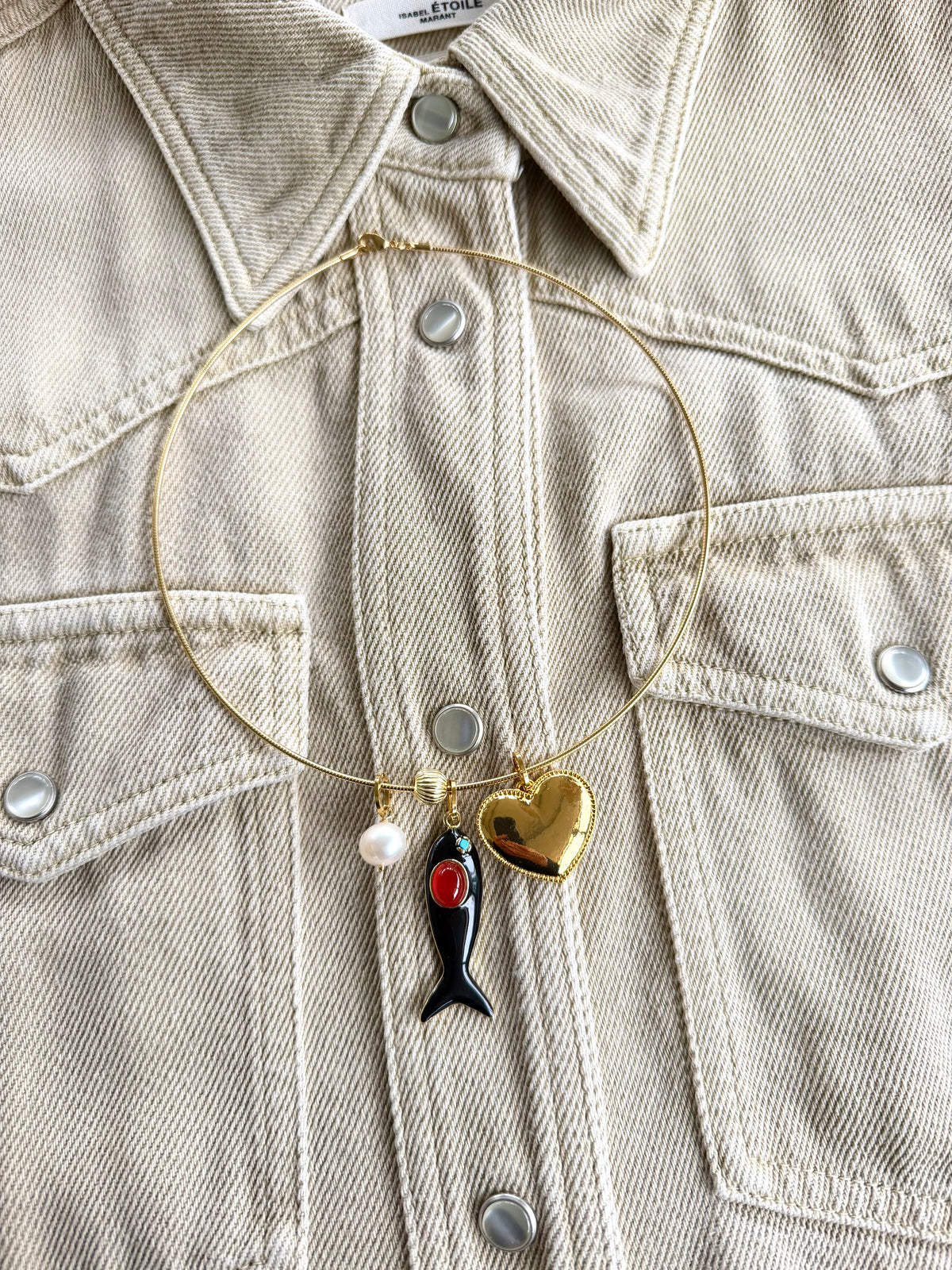 Ras du cou necklace with pendants