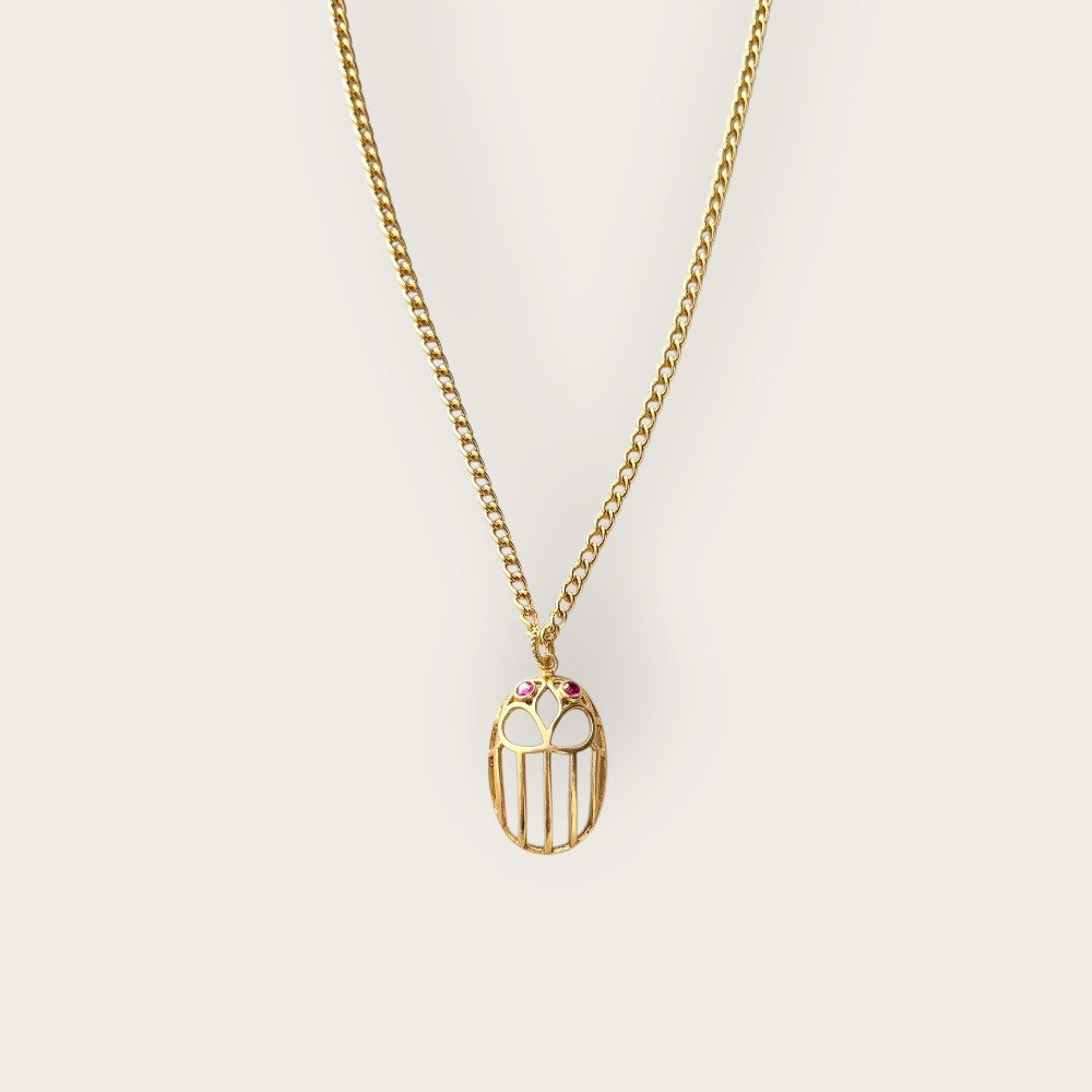 Moonstone scarabee necklace