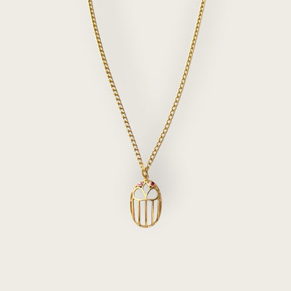 Moonstone scarabee necklace