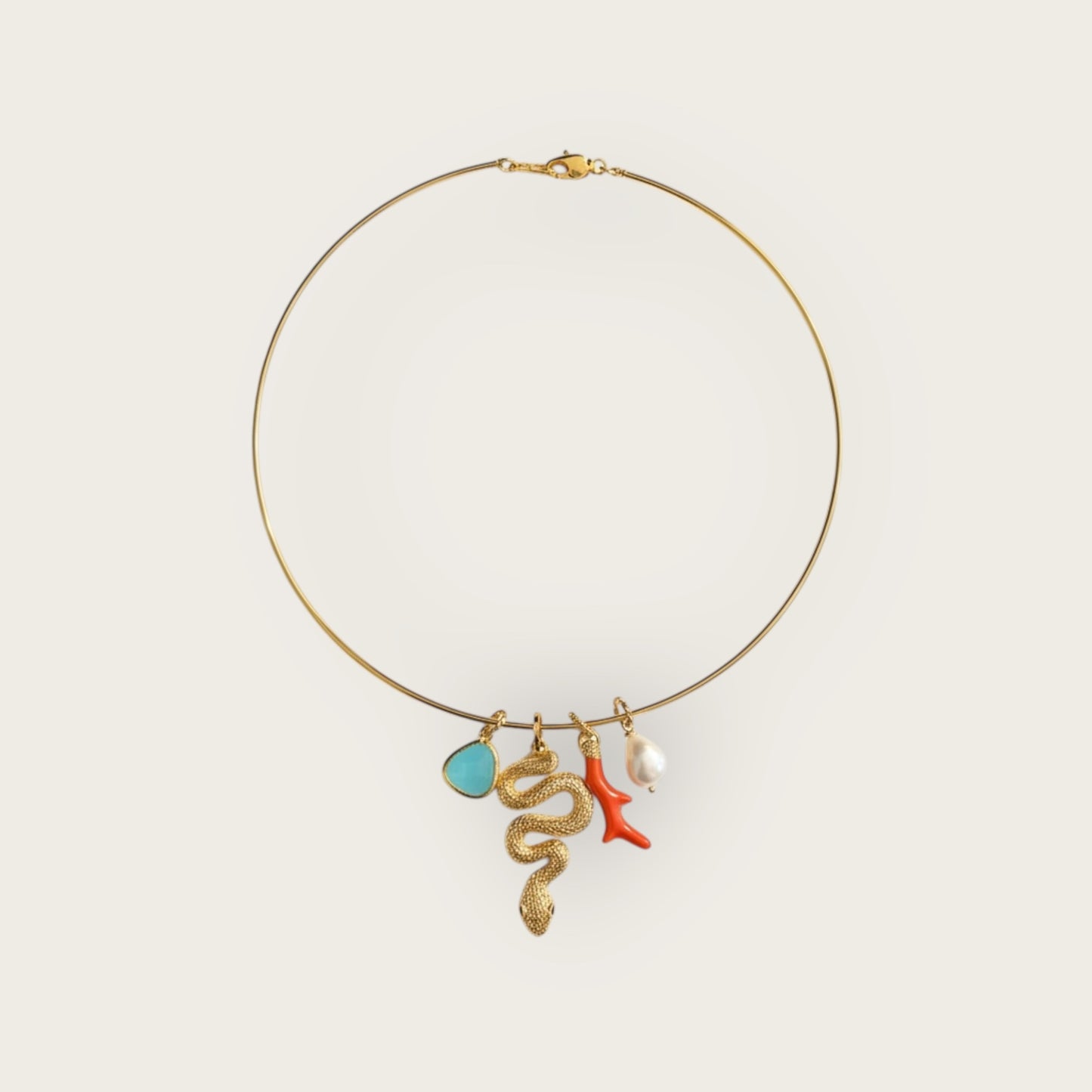 Ras du cou necklace with pendants