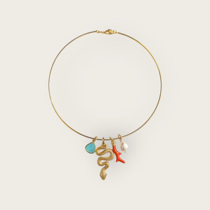 Ras du cou necklace with pendants