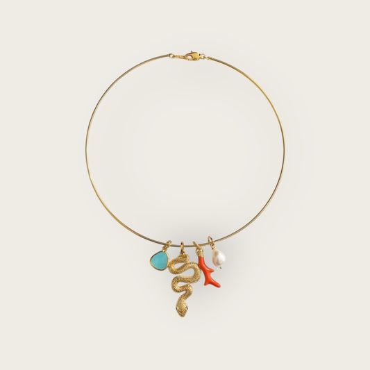 Ras du cou necklace with pendants