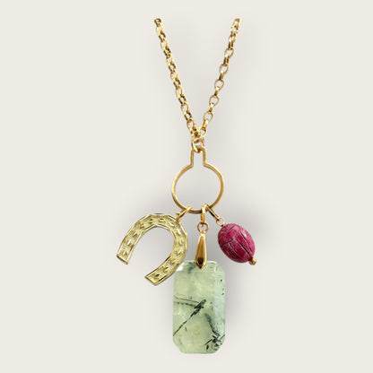 Necklace with lucky charms