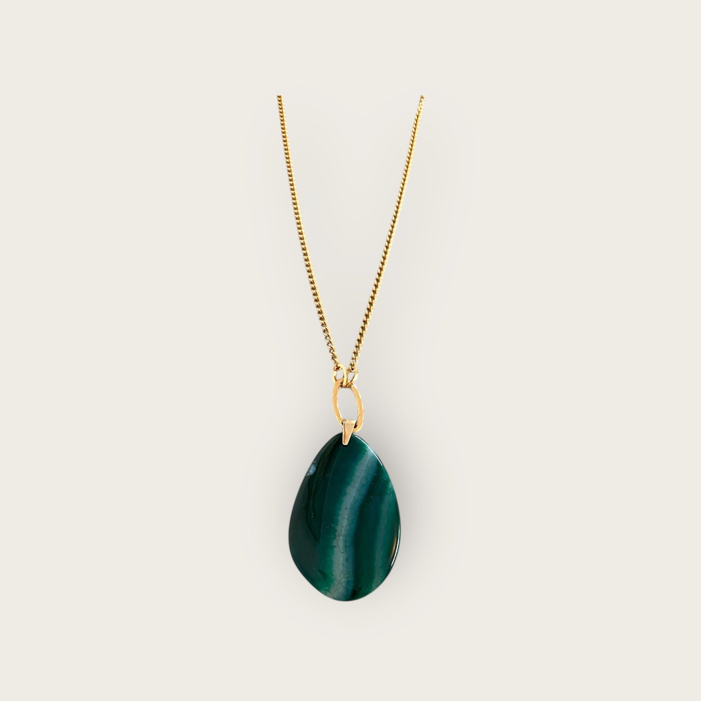 Long green Agate necklace