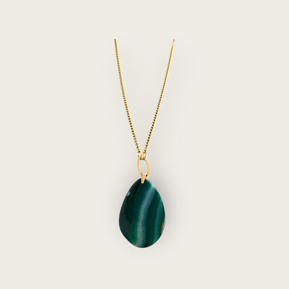 Long green Agate necklace