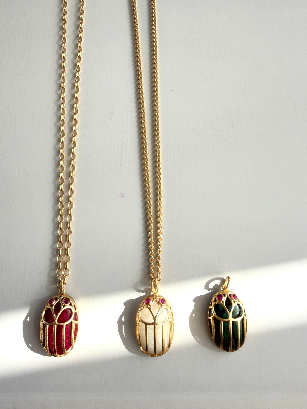 Moonstone scarabee necklace