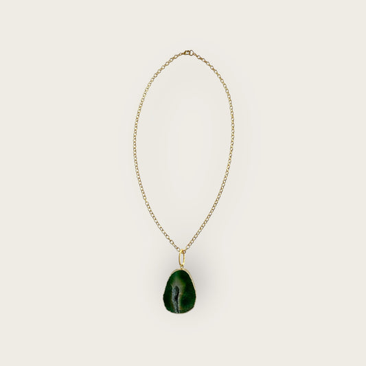 Green agate necklace