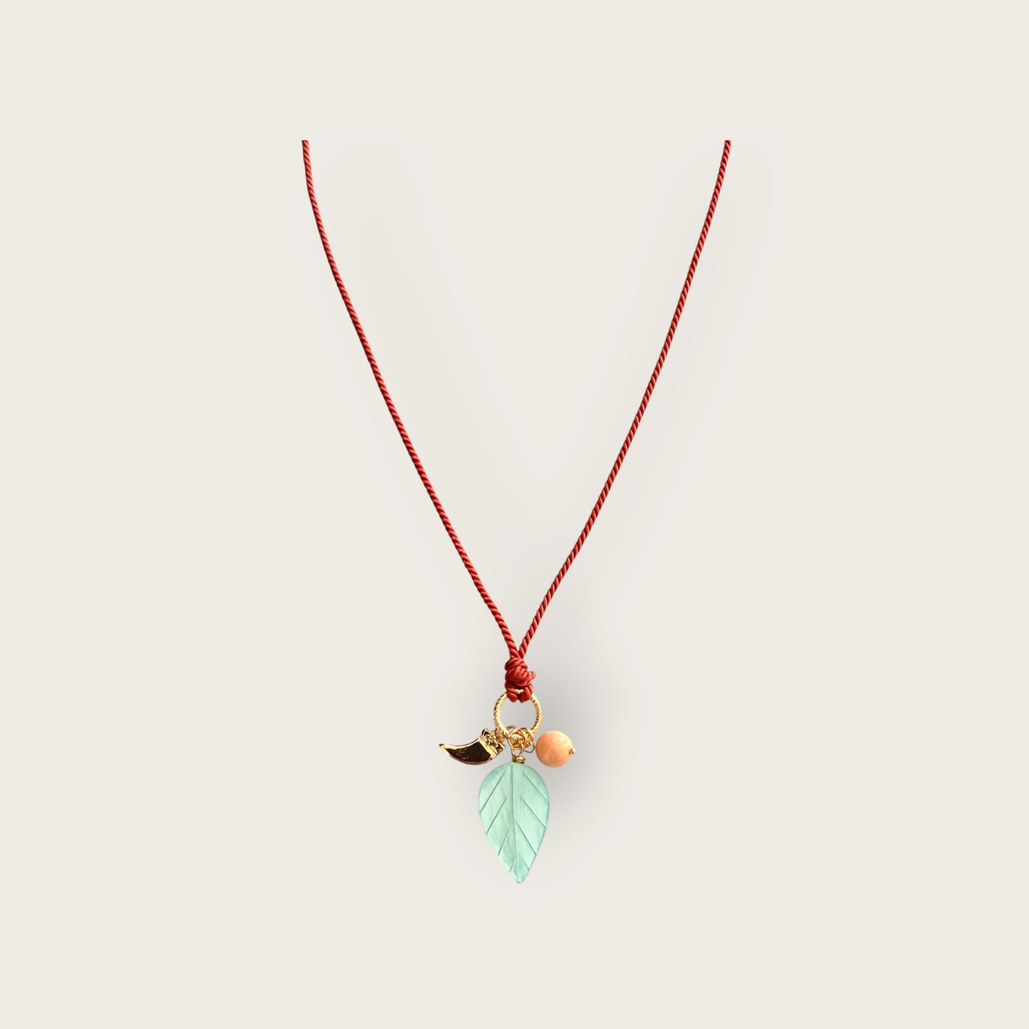 Rope necklace with pendants