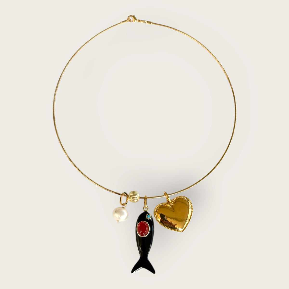 Ras du cou necklace with pendants