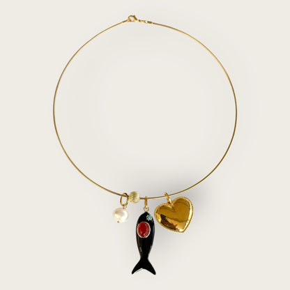 Ras du cou necklace with pendants