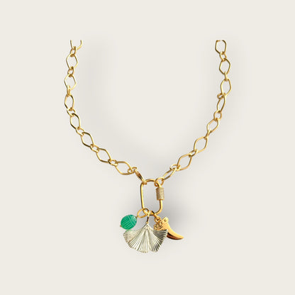Necklace with Ginko leaf