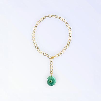 Necklace with Amazonite shell pendant