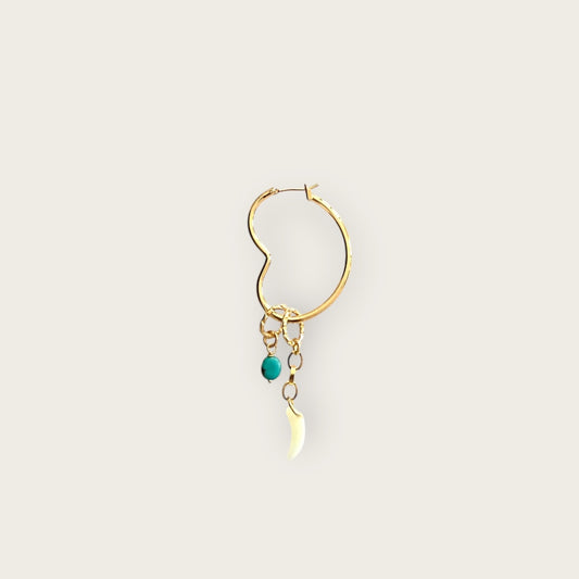 Single heart earring