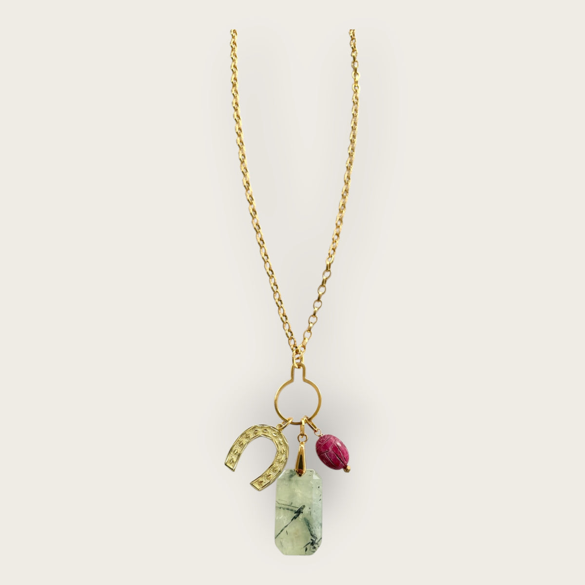 Necklace with lucky charms