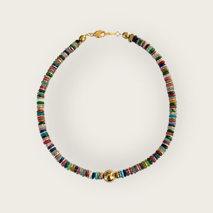 Ras du Cou necklace with gemstones