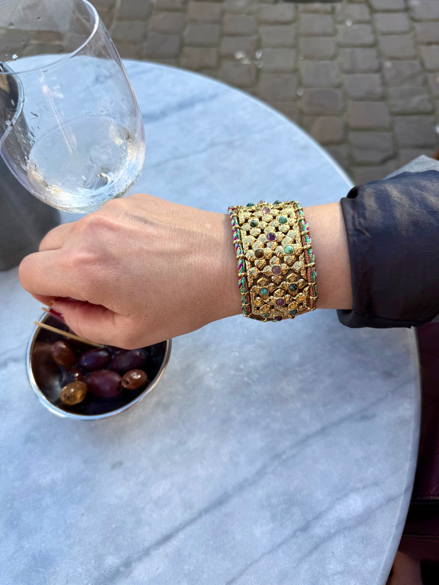 Bohemian bracelet with gemstones