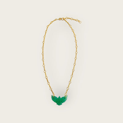 Necklace with Eagle in Chrysoprase
