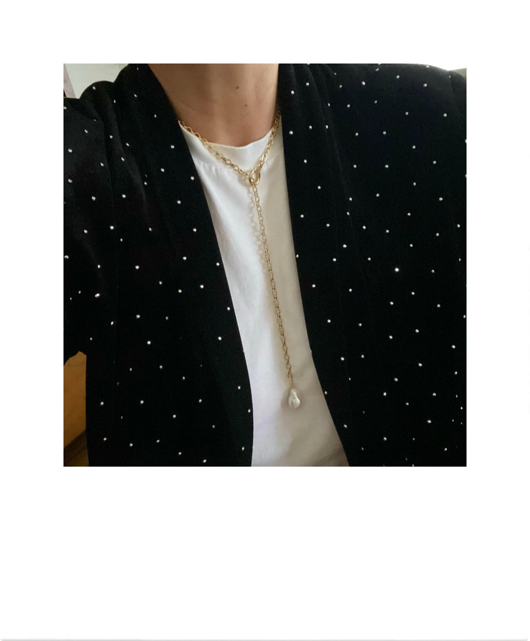 Long necklace with Baroque Pearl