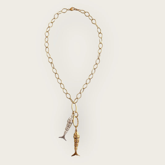 The Gold & Silver Fish necklace