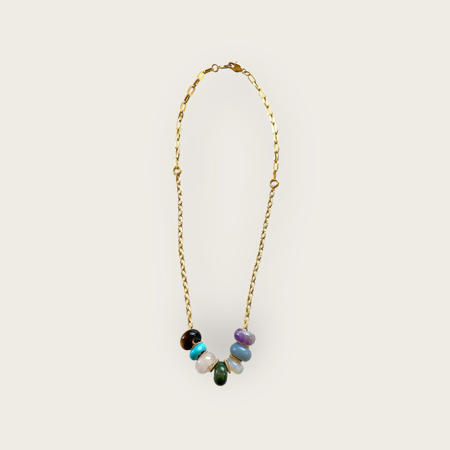 Necklace with semi precious stones