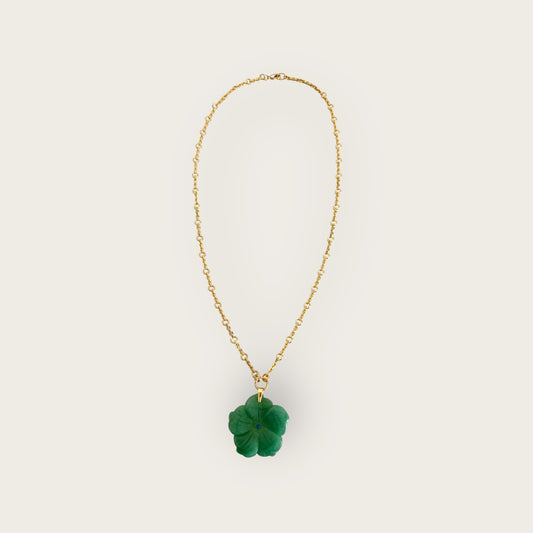 Aventurine flower necklace