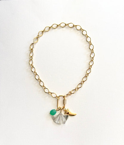 Necklace with Ginko leaf