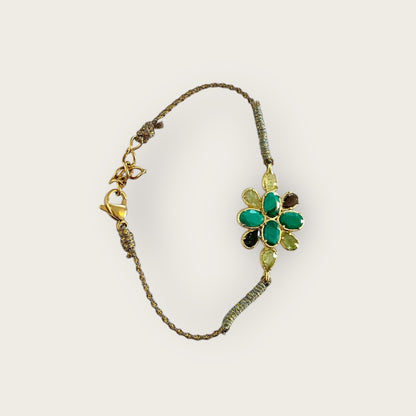 Bracelet with Malachite and gemstones