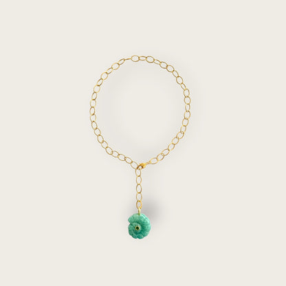 Necklace with Amazonite shell pendant