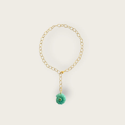 Necklace with Amazonite shell pendant