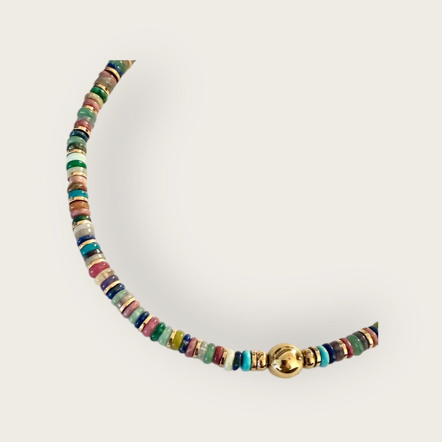 Ras du Cou necklace with gemstones