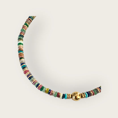 Ras du Cou necklace with gemstones