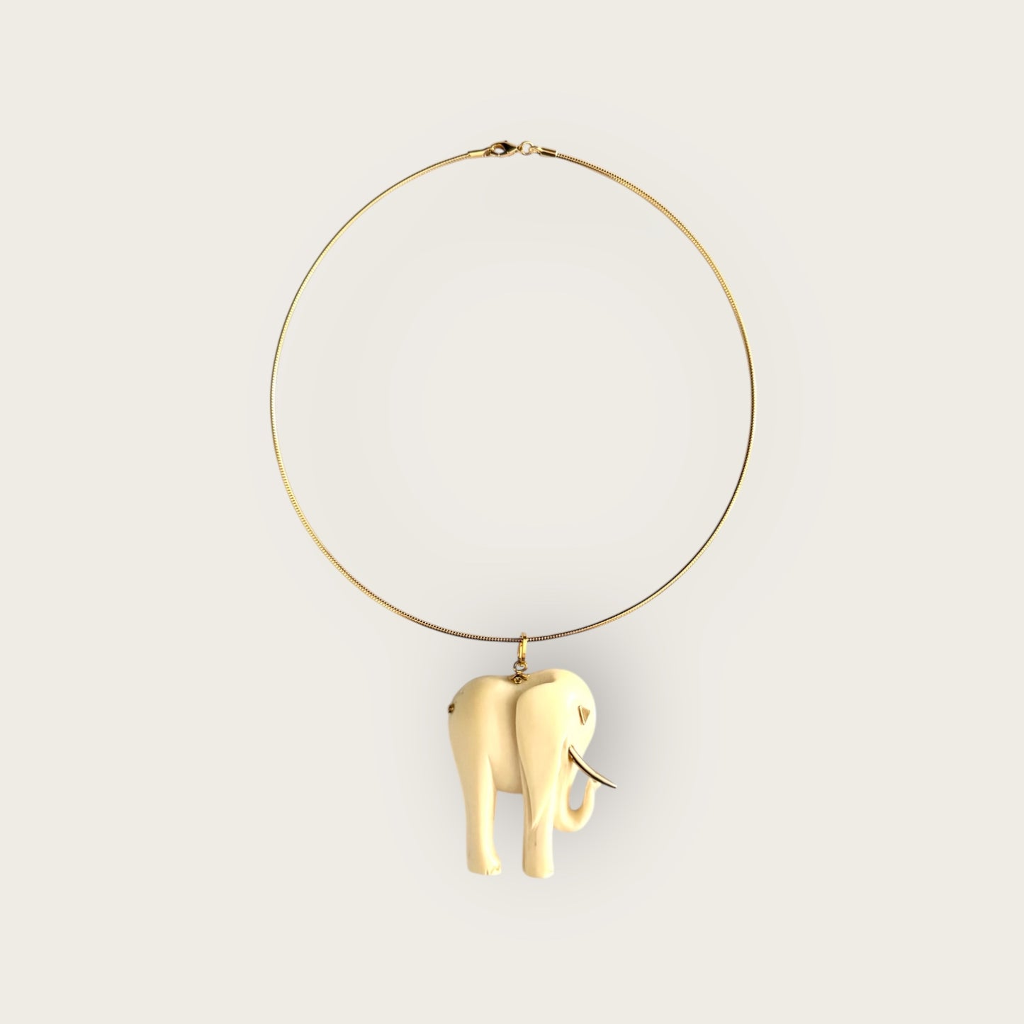 Vintage Elephant with ras du cou necklace