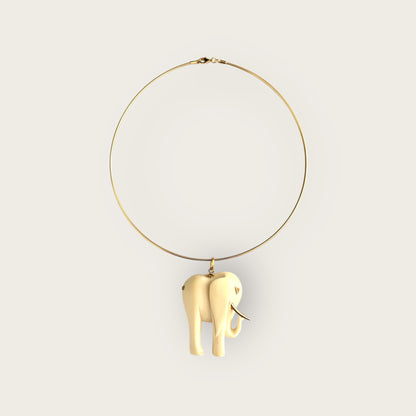 Vintage Elephant with ras du cou necklace