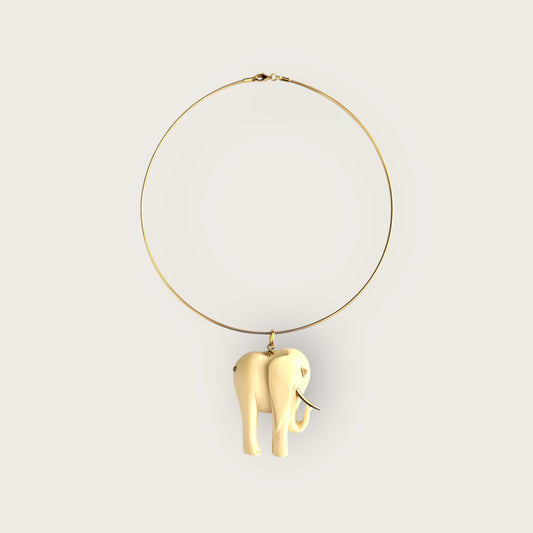 Vintage Elephant with ras du cou necklace